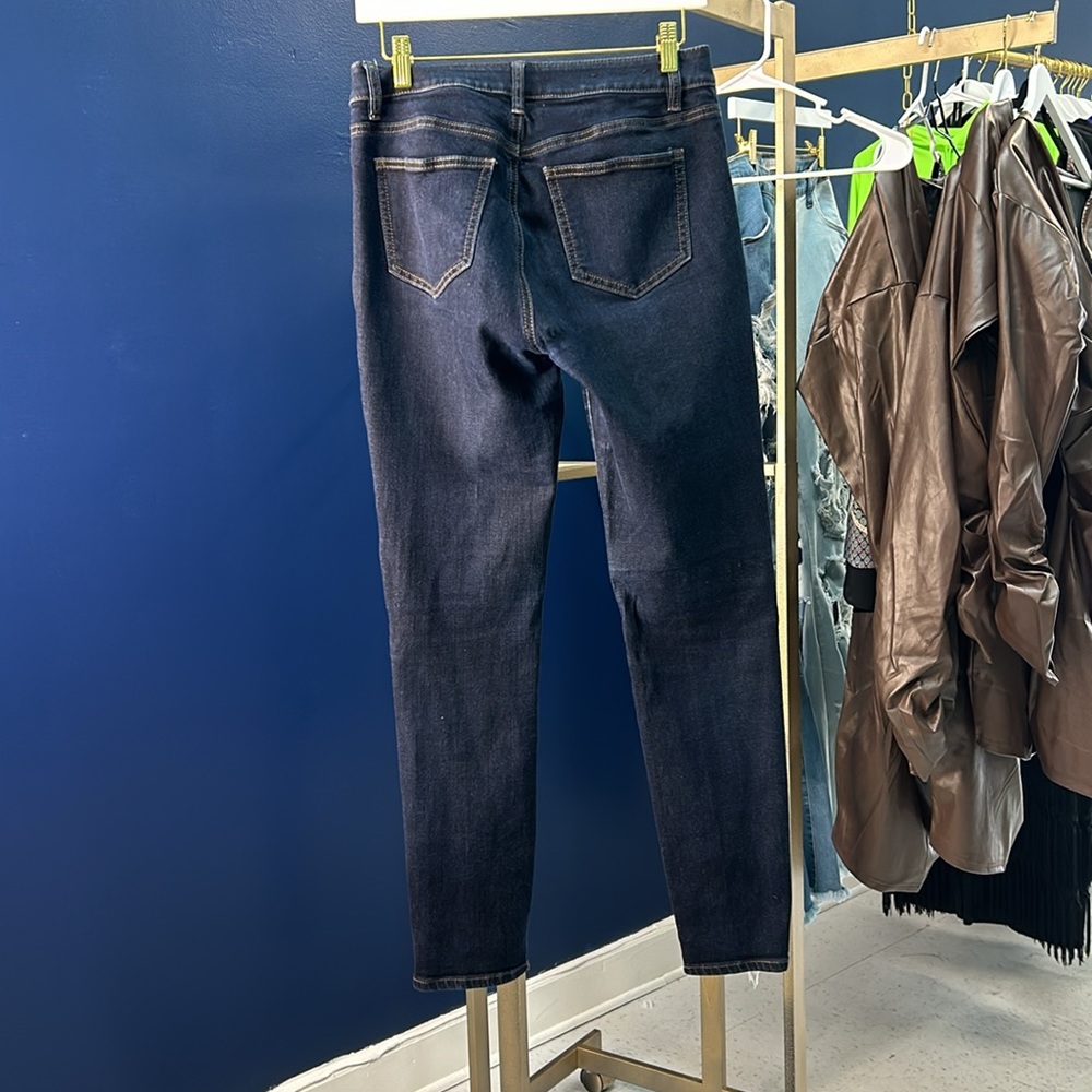 Ann Taylor dark blue denim size 28 in waist very little stretch. - Picture 3 of 4